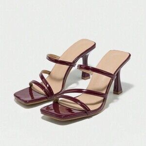 NEW WITH TAGS Comfortable Party Summer Mules Maroon Size 6 (36)